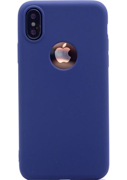 Apple iPhone x Kılıf Premier Silikon Kılıf Mat Kılıf Lacivert
