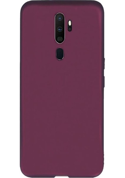 Oppo A5 2020 Kılıf Premier Silikon Esnek Arka Koruma Mürdüm