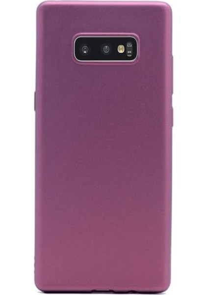 Samsung Galaxy S10E Kılıf Premier Silikon Esnek Arka Koruma Mürdüm