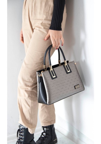 Silver Polo Kadın El Çantası Platin - Siyah NV1000 fiyatları