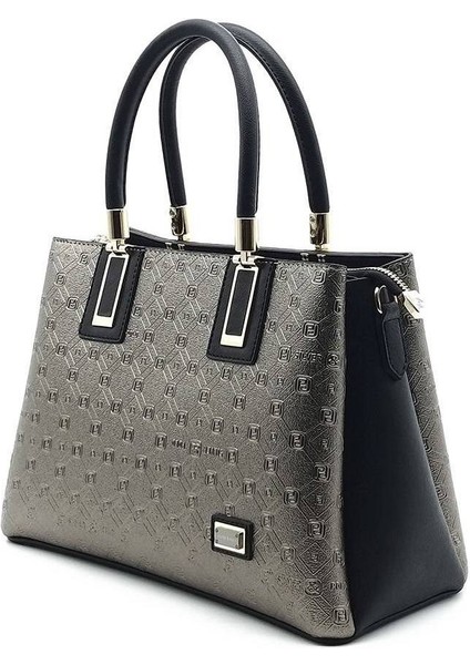 Silver Polo Kadın El Çantası Platin - Siyah NV1000 fırsatları