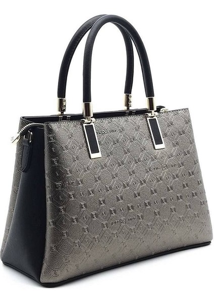 Silver Polo Kadın El Çantası Platin - Siyah NV1000 indirimleri