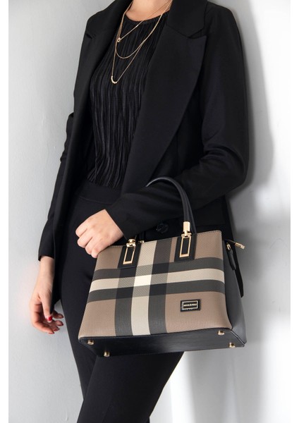 Silver Polo Kadın El Çantası Kahve - Siyah NV1000