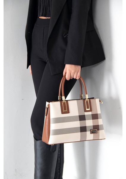 Silver Polo Kadın El Çantası Krem - Taba NV1000 fiyatları