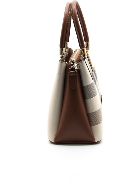 Silver Polo Kadın El Çantası Krem - Taba NV1000 indirimleri