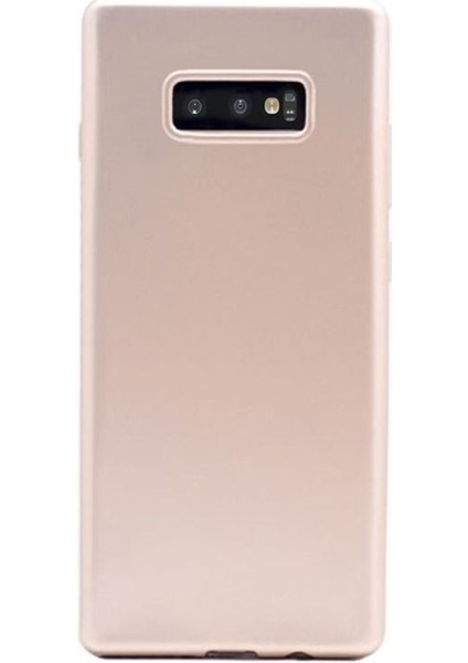 Samsung Galaxy S10E Kılıf Premier Silikon Esnek Arka Koruma Gold