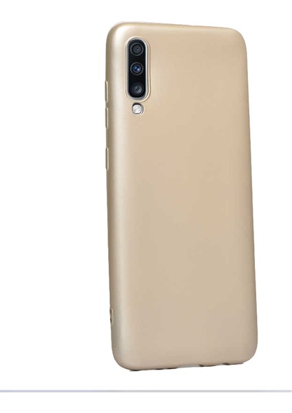 Samsung Galaxy A70 Kılıf Premier Silikon Esnek Arka Koruma Gold