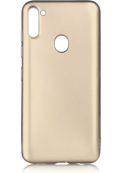 Samsung Galaxy A11 Kılıf Premier Silikon Esnek Koruma Gold