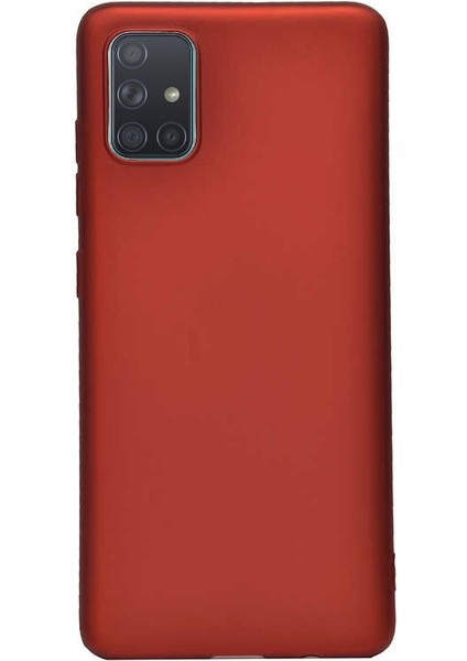 Samsung Galaxy A51 Kılıf Premier Silikon Esnek Koruma Kırmızı