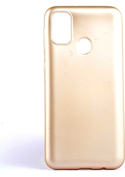 Samsung Galaxy M21 Kılıf Premier Silikon Esnek Koruma Gold