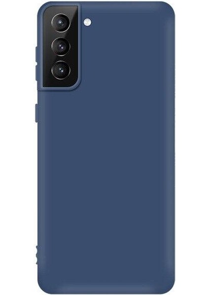 Samsung Galaxy S21 Plus 5g Kılıf Mat Soft Premier Silikon Lacivert