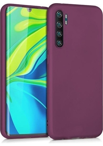 Xiaomi Mi Note 10 Lite Kılıf Premier Silikon Esnek Koruma Mürdüm