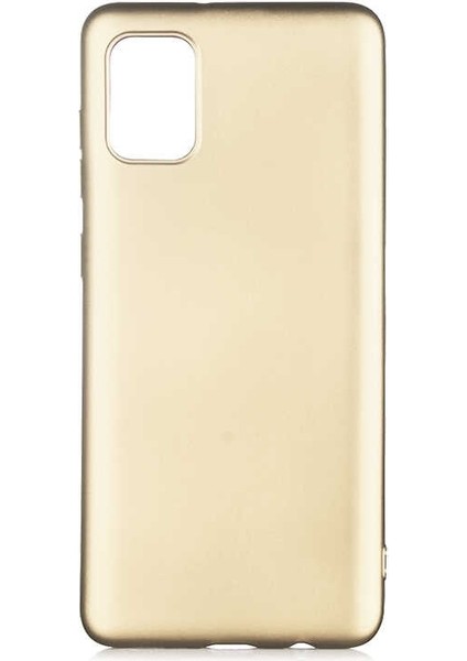 Samsung Galaxy A02S Kılıf Mat Soft Premier Silikon Gold