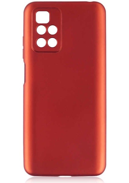 Xiaomi Redmi 10 Kılıf Renkli Korumalı Premier Mat Silikon Kırmızı