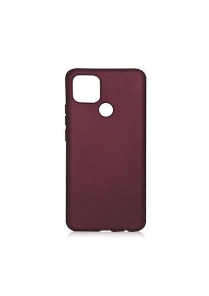 Oppo A15S Kılıf Premier Mat Soft Silikon Mürdüm