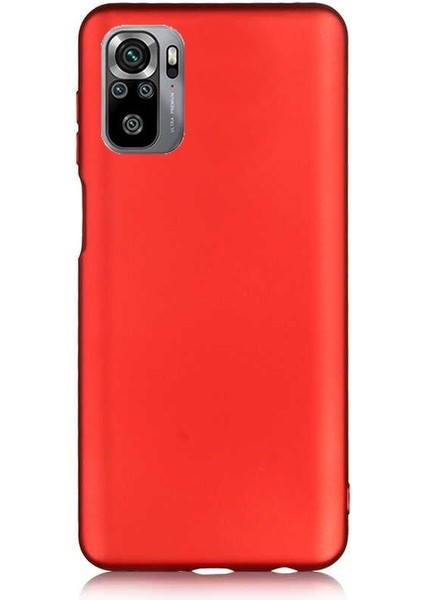 Xiaomi Redmi Note 10 Kılıf Korumalı Premier Mat Silikon Kırmızı