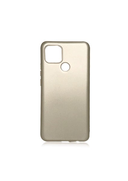 Oppo A15S Kılıf Premier Mat Soft Silikon Gold