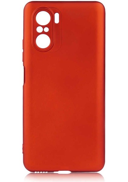 Xiaomi Poco F3 Kılıf Kamera Korumalı Premier Mat Kırmızı