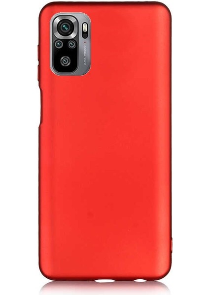 Xiaomi Redmi Note 10S Kılıf Korumalı Premier Mat Silikon Kırmızı