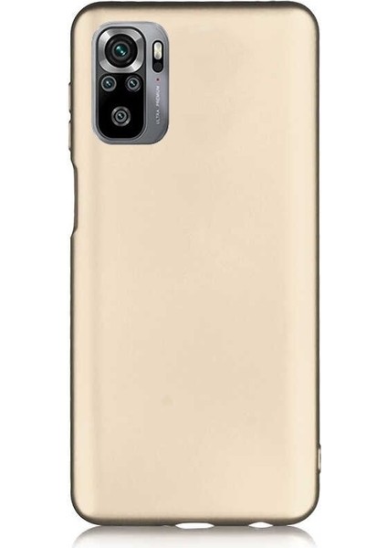 Xiaomi Redmi Note 10 Kılıf Korumalı Premier Mat Silikon Gold