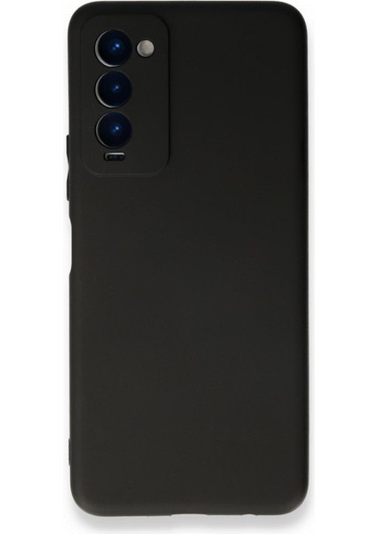 Tecno Camon 18P Kılıf Mat Kamera Korumalı Premier Mat Silikon Siyah