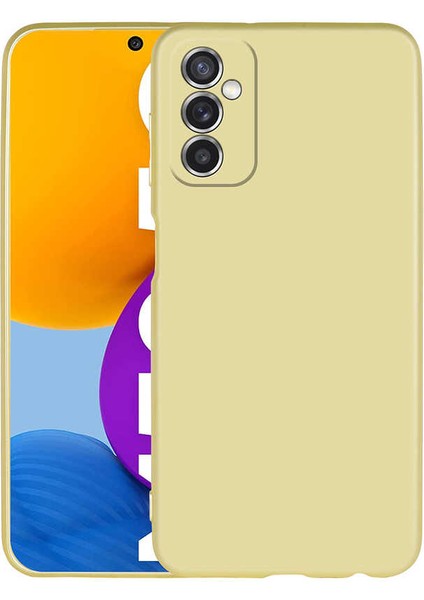 Samsung Galaxy M52 Kılıf Mat Lüx Kamera Korumalı Premier Mat Silikon Gold