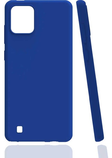 Realme C11 2021 Kılıf Renkli Lüx Korumalı Premier Mat Silikon Mavi