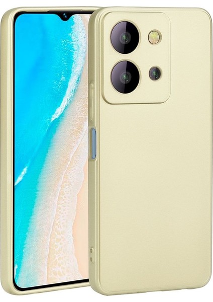 Vivo Y36 4g Kılıf Renkli Lüx Korumalı Premier Mat Silikon Gold