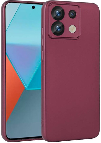 Xiaomi Redmi Note 13 Pro 5g Kılıf Premier Kamera Korumalı Mat Silikon Mürdüm