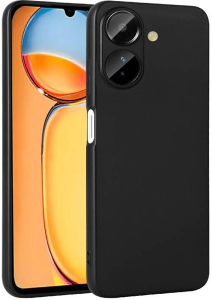 Xiaomi Poco C65 Kılıf Premier Kamera Korumalı Mat Silikon Siyah