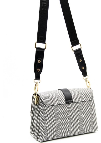 Silver Polo Kadın Çapraz Çanta Siyah Beyaz - Siyah NV1009 fırsatları