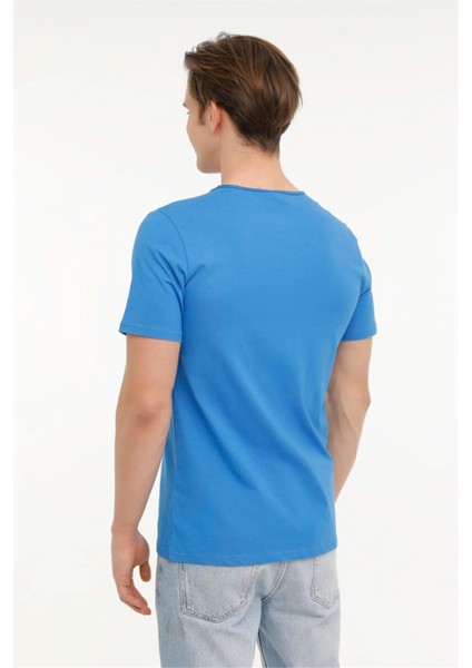 Kınetıx A10153312708010 4m M-SN234 Bsc Raw Edge 4fx Saks Erkek T-Shirt