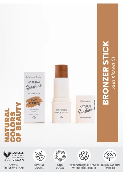 Bade Natural Bronzer Stick Sun Kissed 01 %100 Doğal