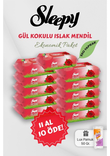 Gül Kokulu Bebek Mendili 11 Al 10 Öde Hediyeli