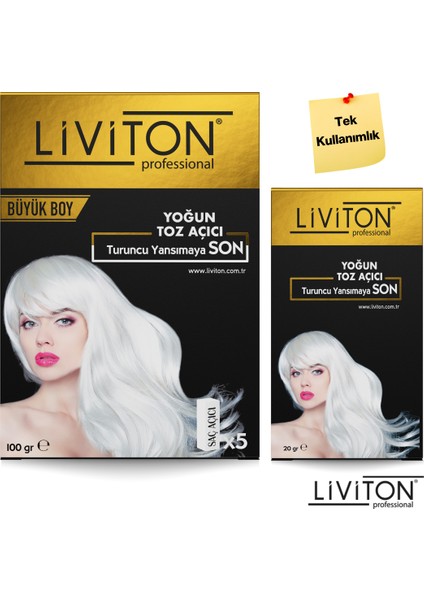 Professional Tek Kullanımlık Yoğun Toz Açıcı Set ( 100GR Toz Açıcı + 150ML Oksidan )