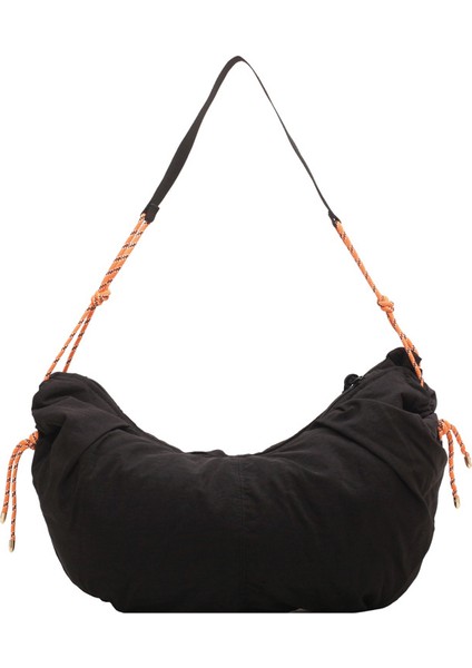 Uniqlo Rahat Omuz Çantası Öğrenci Büyük Kapasiteli Düz Renk Crossbody Çanta (Yurt Dışından)