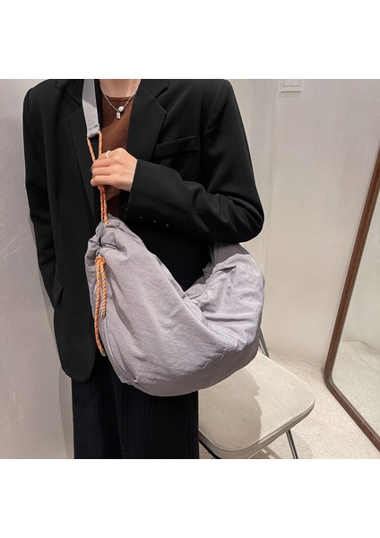Rahat Omuz Çantası Öğrenci Büyük Kapasiteli Düz Renk Crossbody Çanta (Yurt Dışından) fiyatları