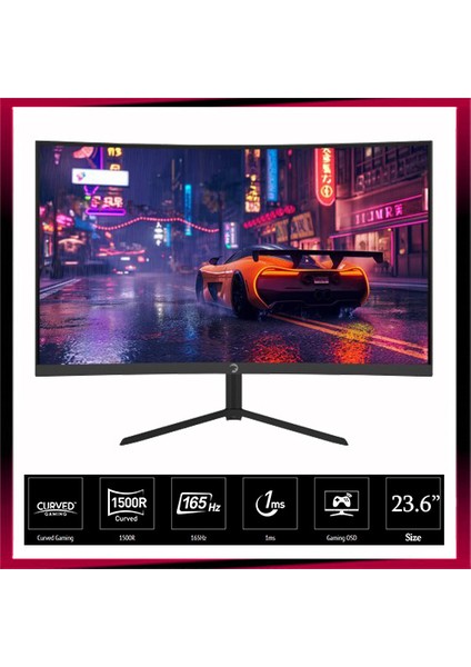 GPR27 Ryzen 5 3600 32GB 512GB Ssd+1tb HDD GTX1050TI 23.6" 165Hz Oyuncu Masaüstü Bilgisayar