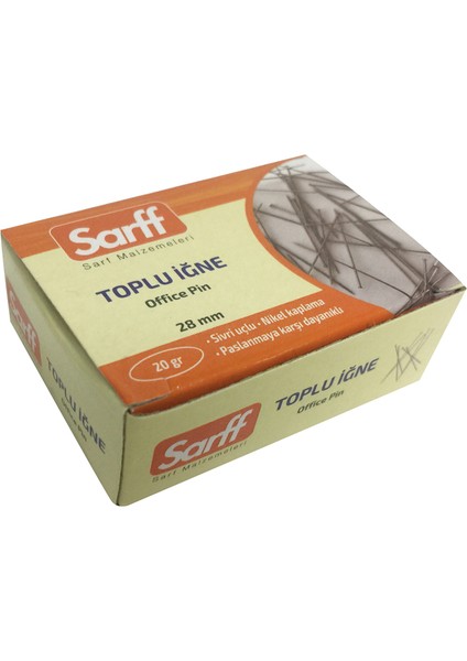 Sarff 28MM 20GR Toplu Iğne 10'lu Kutu