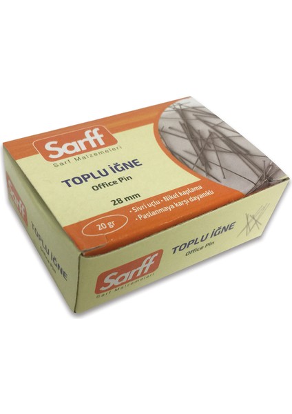 Sarff 28MM 20GR Toplu Iğne 10'lu Kutu