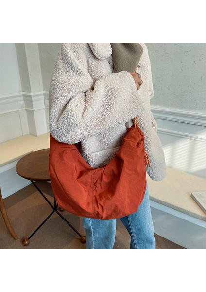 Rahat Omuz Çantası Öğrenci Büyük Kapasiteli Düz Renk Crossbody Çanta (Yurt Dışından) fırsatları