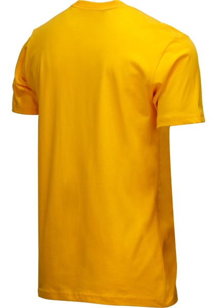 Erkek Bisiklet Yaka Standart Fit Göğüs Baskılı Sarı T-Shirt fırsatları