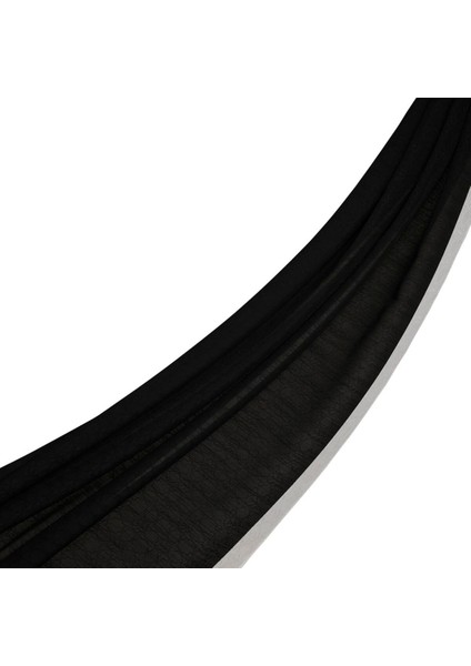 Ipekevi Dört Mevsim Monogram Desen Şal 04356-SIYAH Beyaz