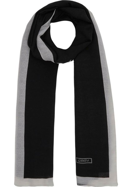 Ipekevi Dört Mevsim Monogram Desen Şal 04356-SIYAH Beyaz fiyatları