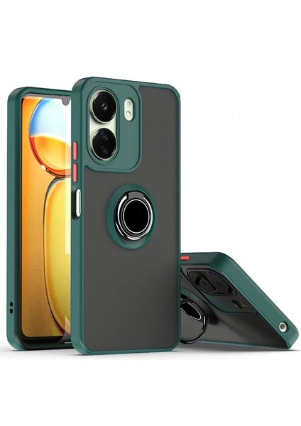 Xiaomi Redmi 13C Kılıf Montreal Yüzüklü Standlı + Ekran Koruyucu