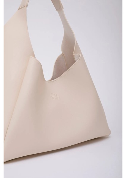 SHK19 Çıtçıt Kapatmalı Suni Deri Fermuarlı Makyaj Çantalı El ve Omuz Çantası E:33 U:15 G:10 cm