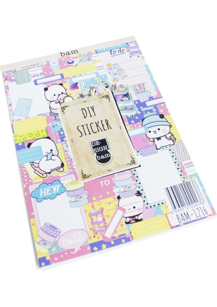 Dıy Sticker Book (24X17 Cm) 16 Sayfa Sticker Kitabı