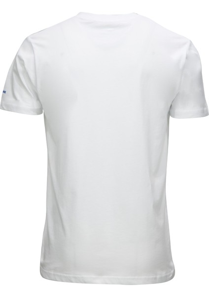 Erkek Bisiklet Yaka Standart Fit Shinzone Göğüs Baskılı Beyaz T-Shirt fırsatları