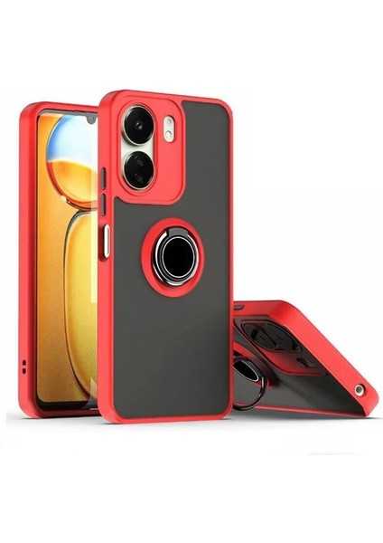 Xiaomi Redmi 13C Kılıf Montreal Yüzüklü Standlı + Ekran Koruyucu