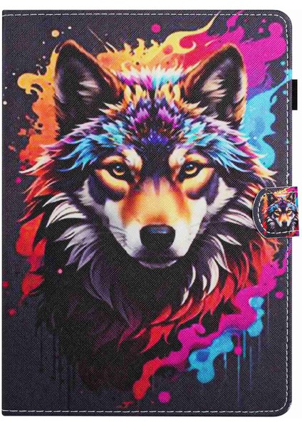 Samsung Galaxy Tab S6 Lite P610 Molorful Wolf Tablet Kılıfı (Yurt Dışından)